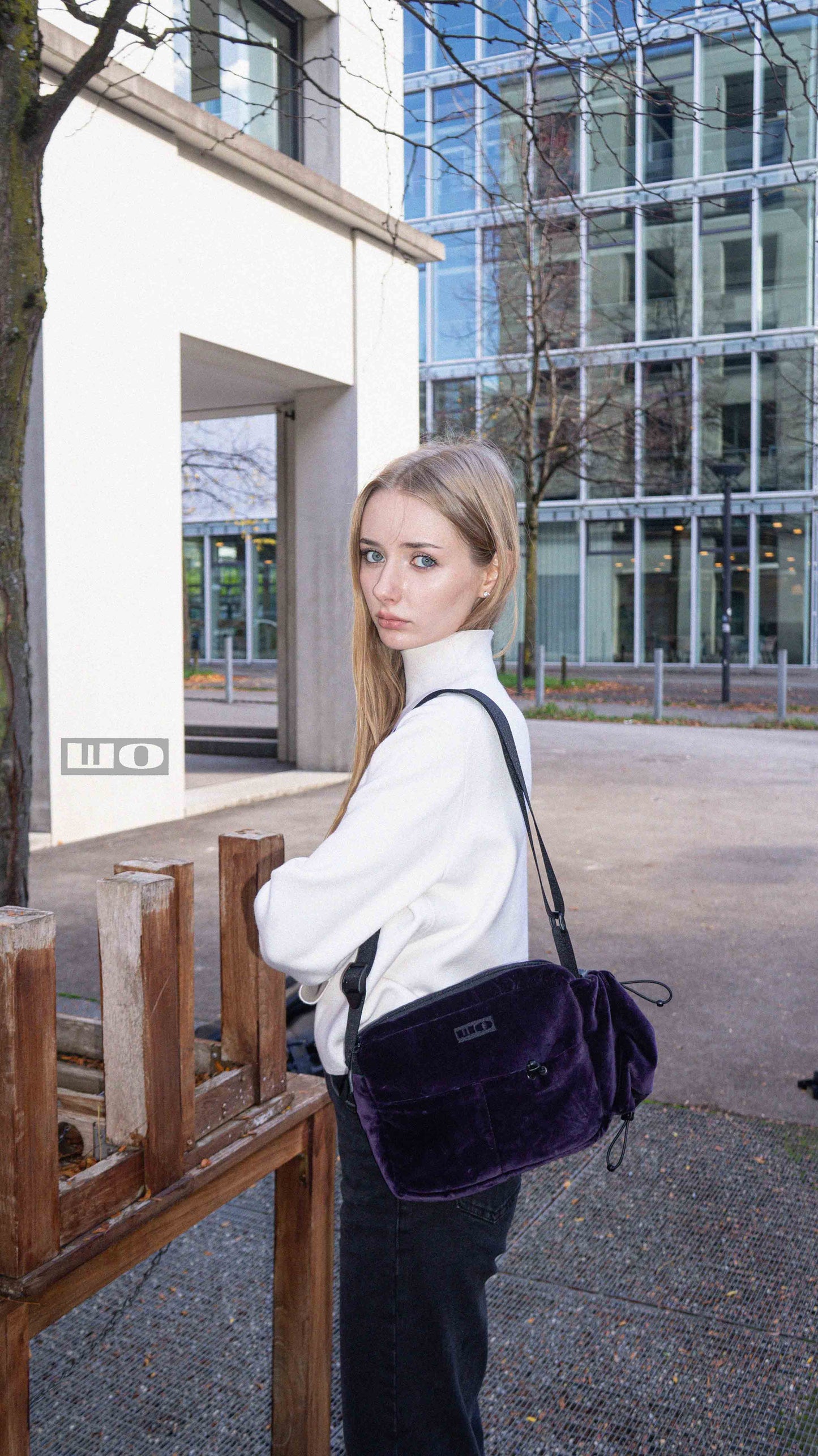 Aubergine Velour Bag
