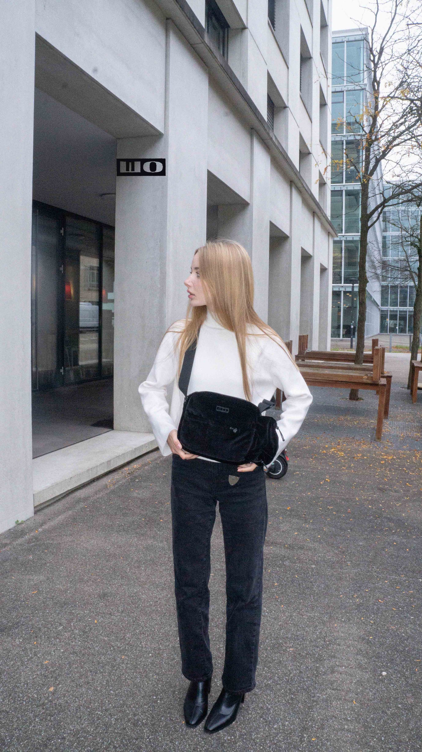Black Velour Bag