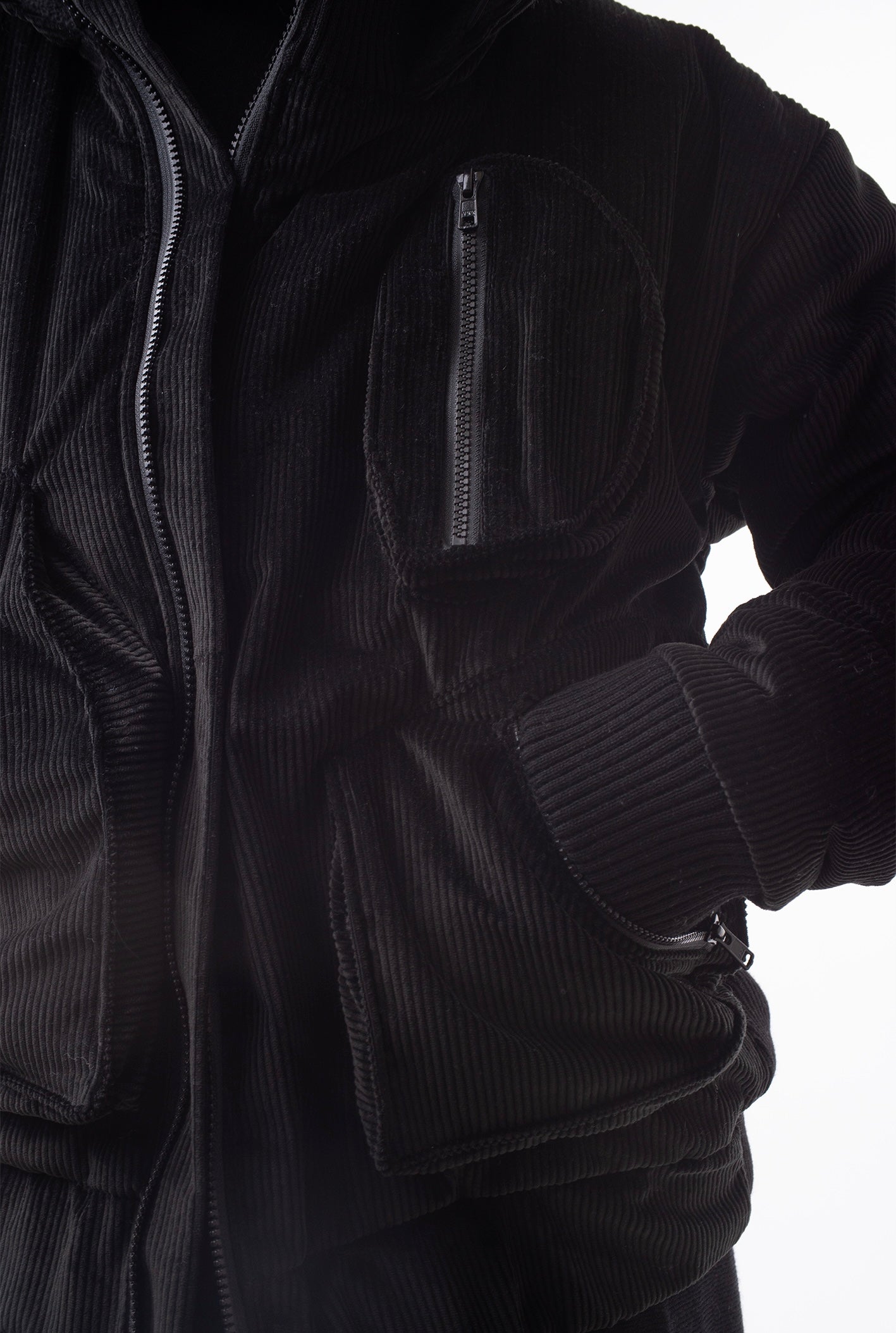 Asymmetrical Cord Winter Bomber