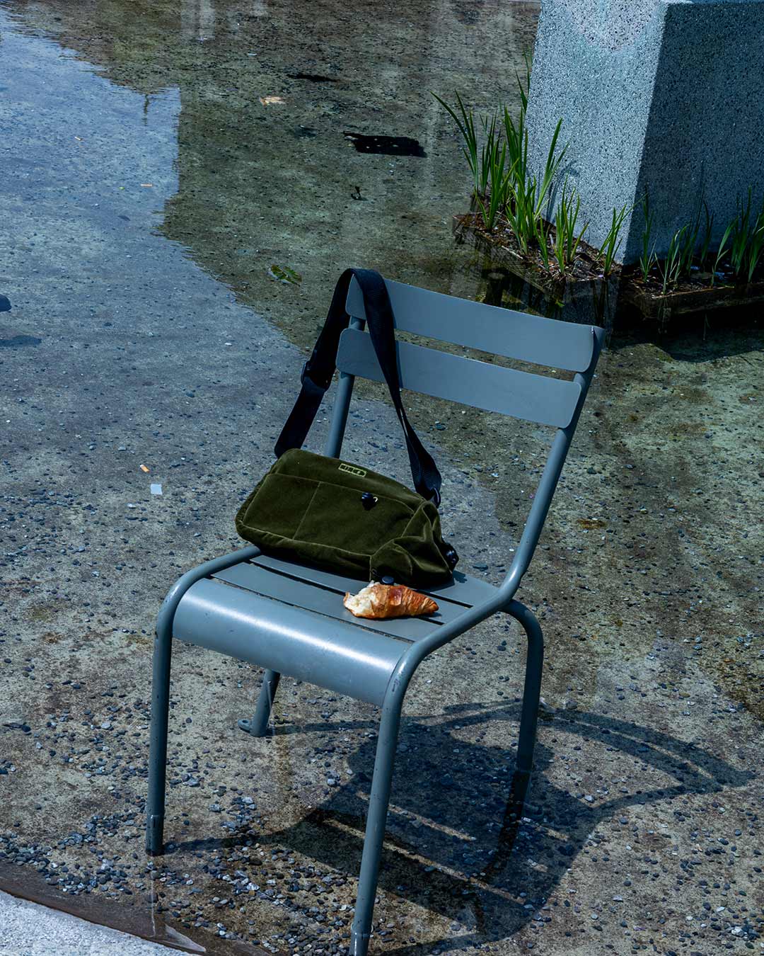 Olive Velour Bag
