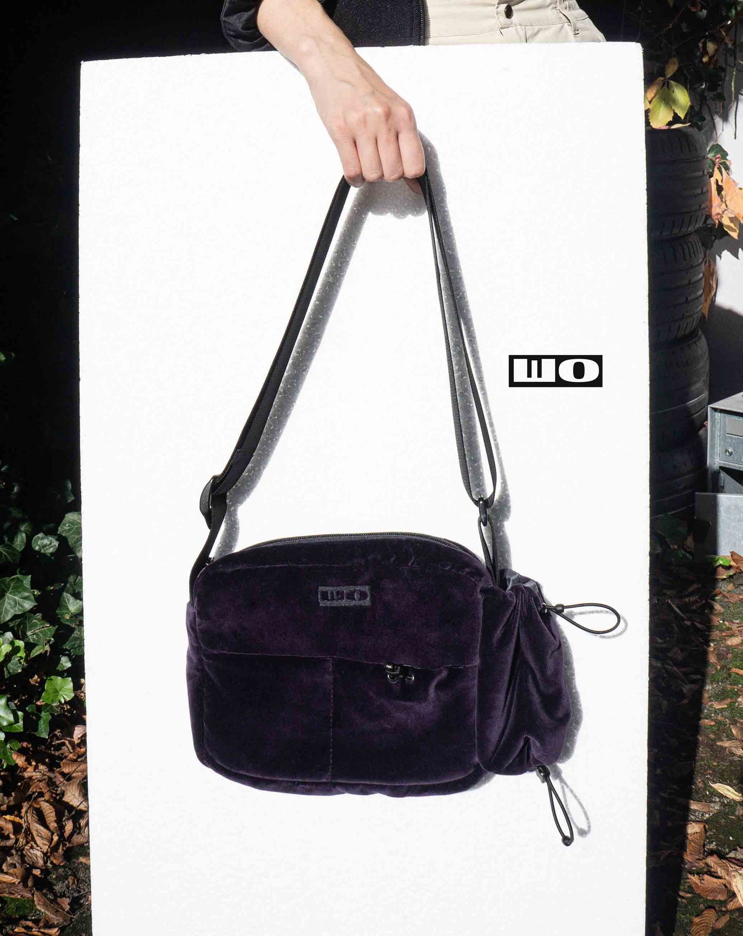Aubergine Velour Bag
