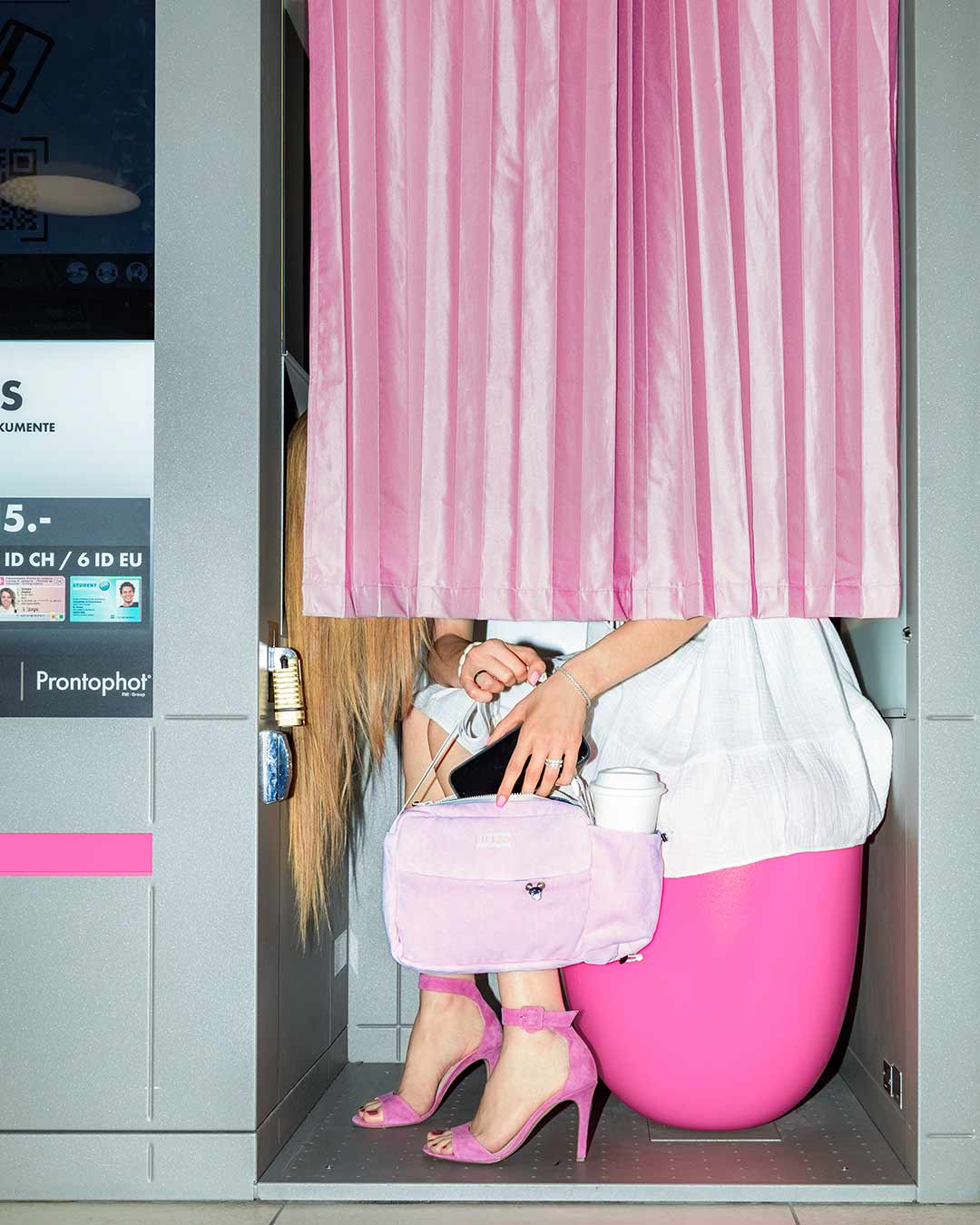 Pink Velour Bag