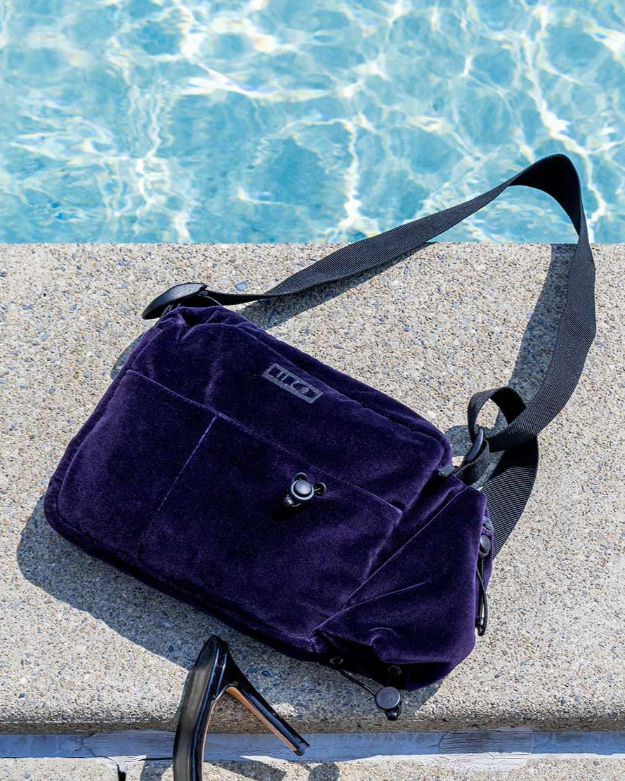 Aubergine Velour Bag
