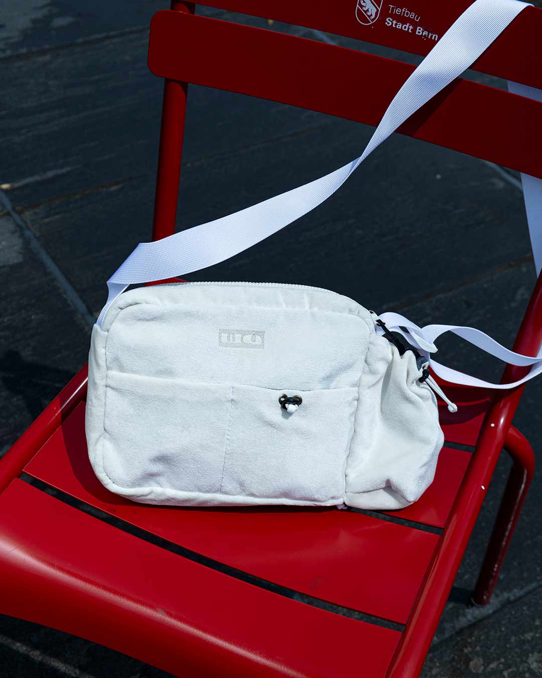 White Velour Bag