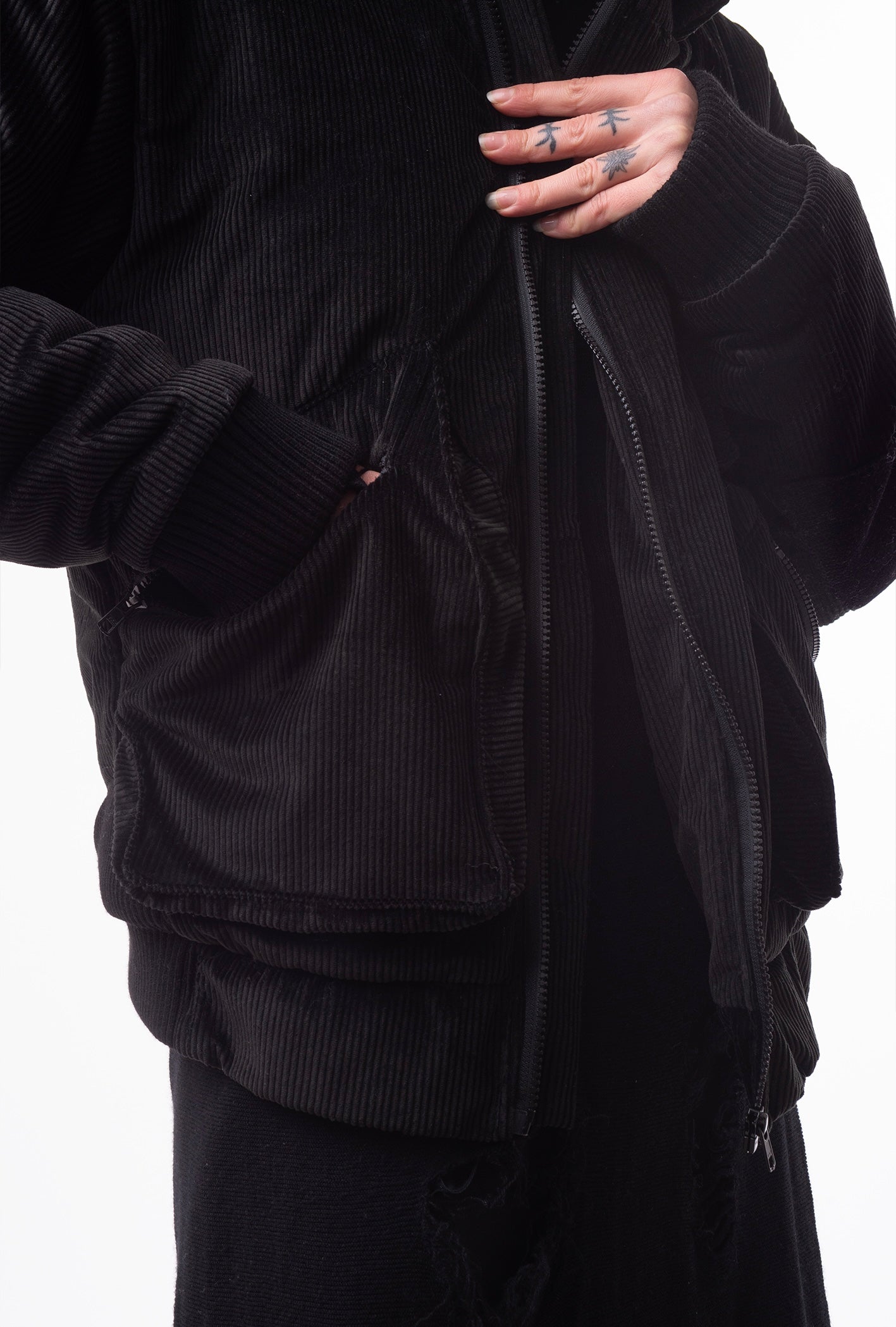 Asymmetrical Cord Winter Bomber