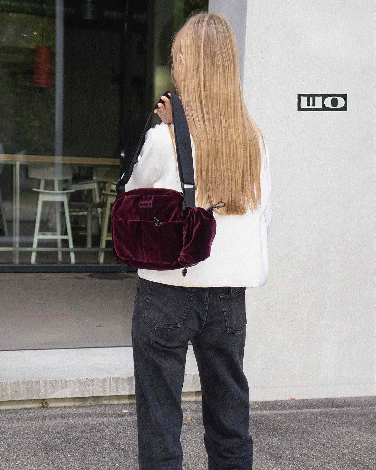 Burgundy Velvet Bag