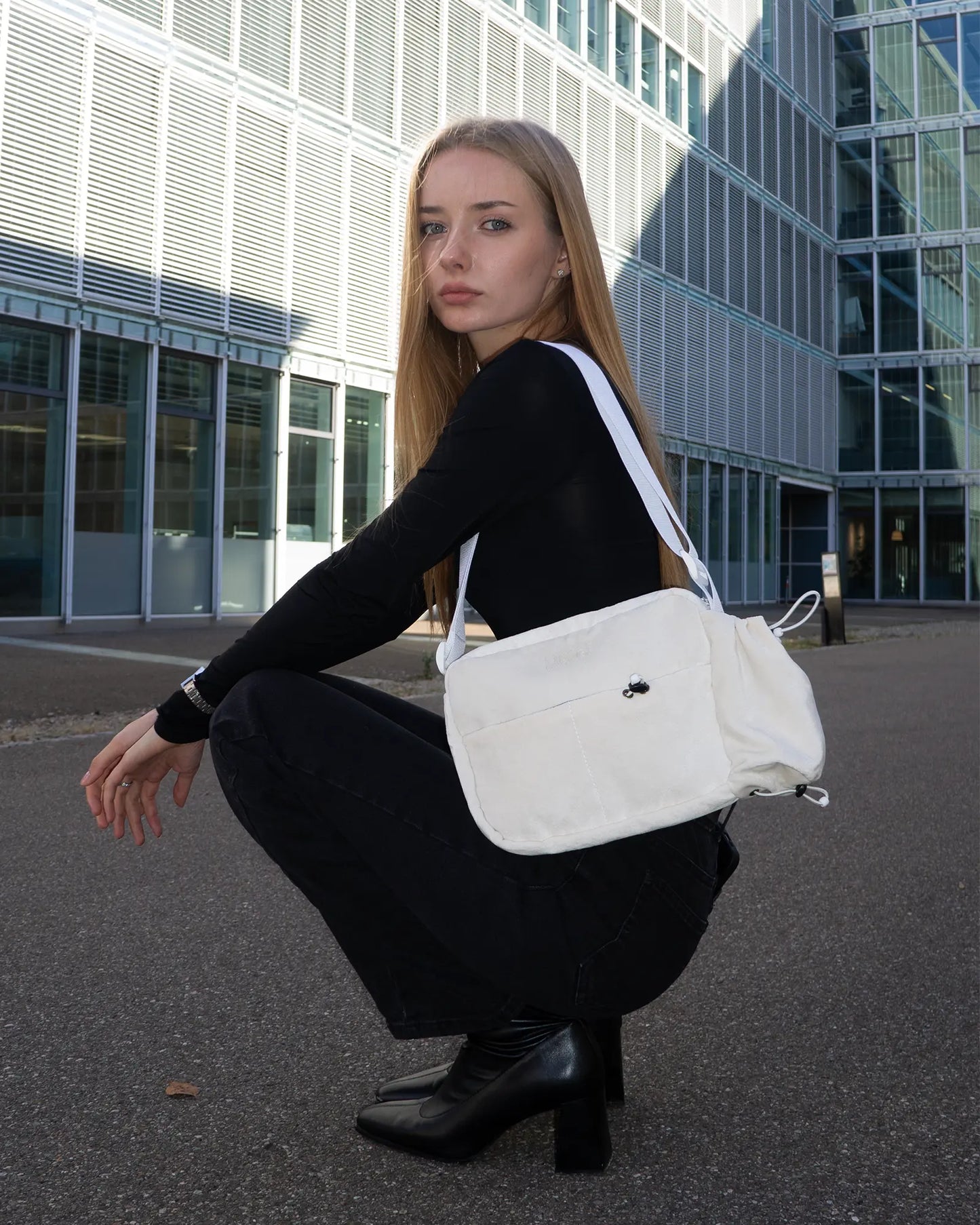 White Velvet Bag