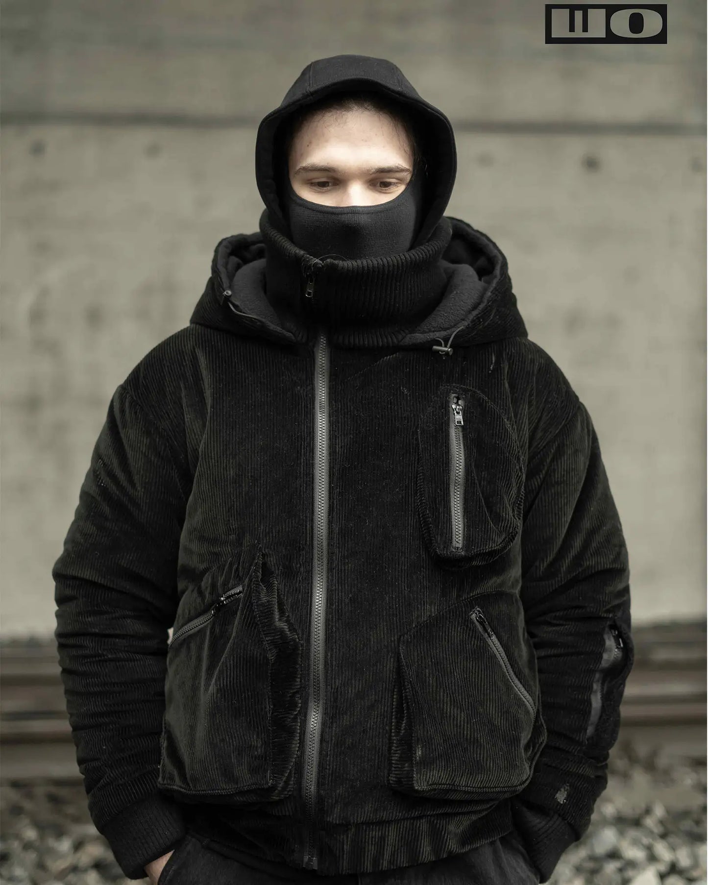 Asymmetrical Corduroy Winter Bomber