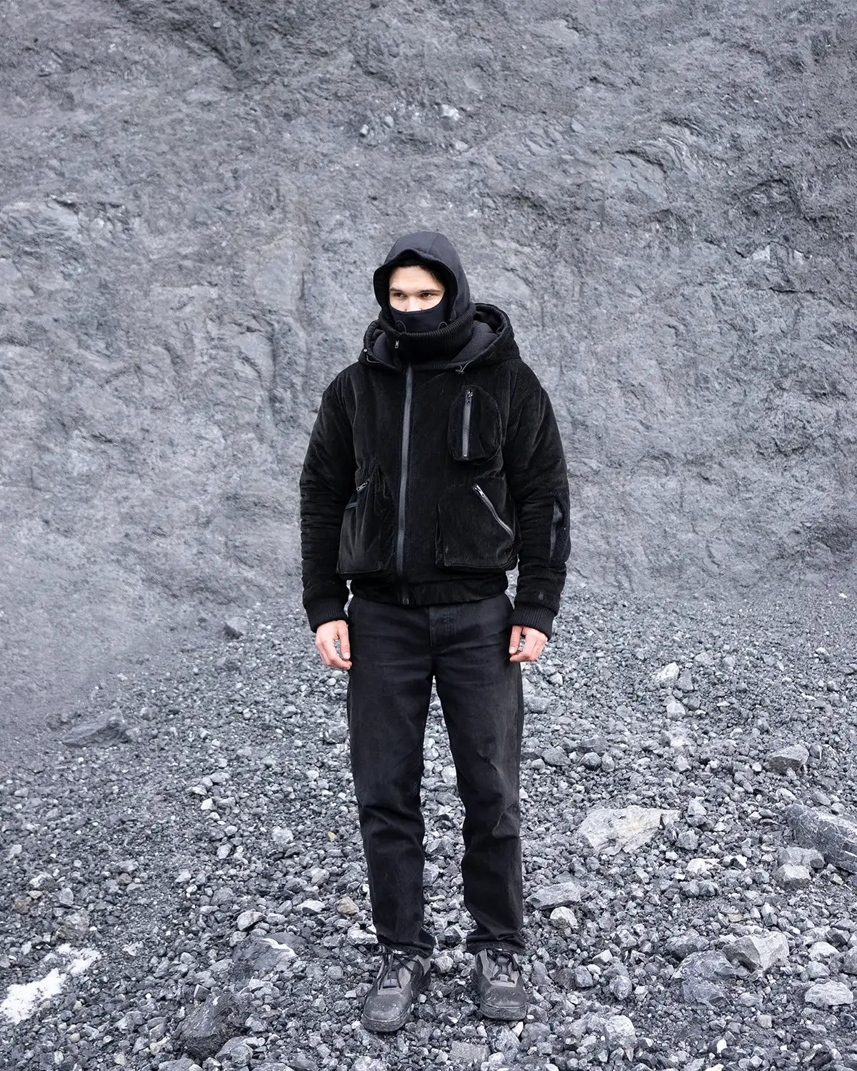 Asymmetrical Corduroy Winter Bomber