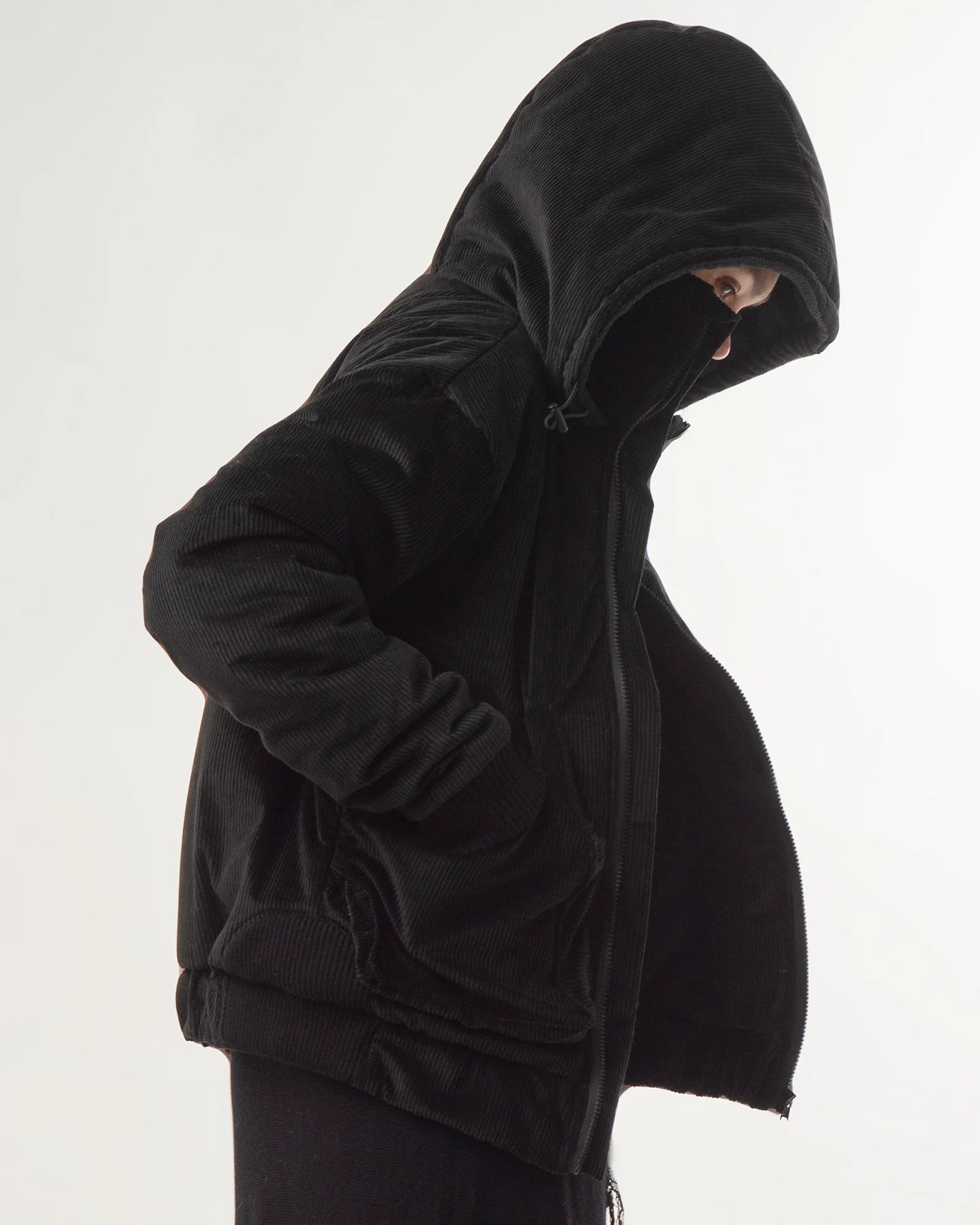 Asymmetrical Corduroy Winter Bomber