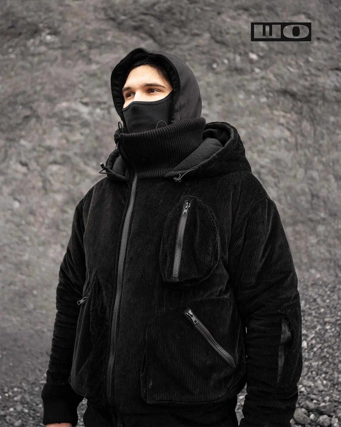 Asymmetrical Corduroy Winter Bomber