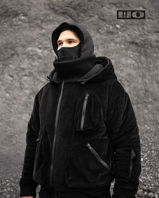 Asymmetrical Corduroy Winter Bomber