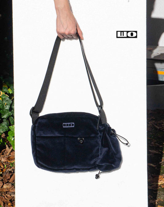 Navy Blue Velour Bag