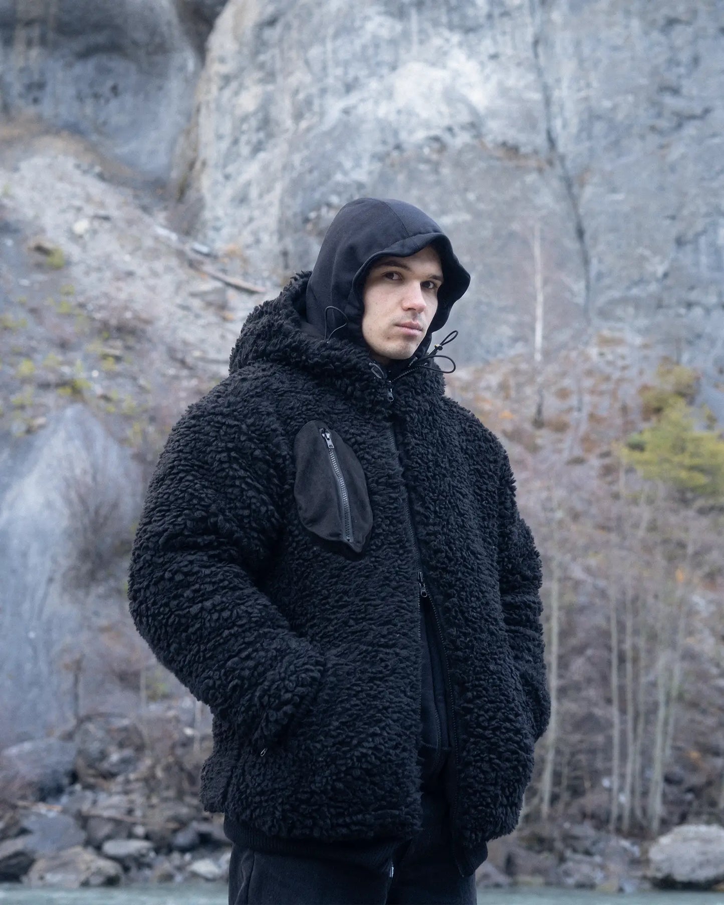 Reversible Sherpa Bomber Black