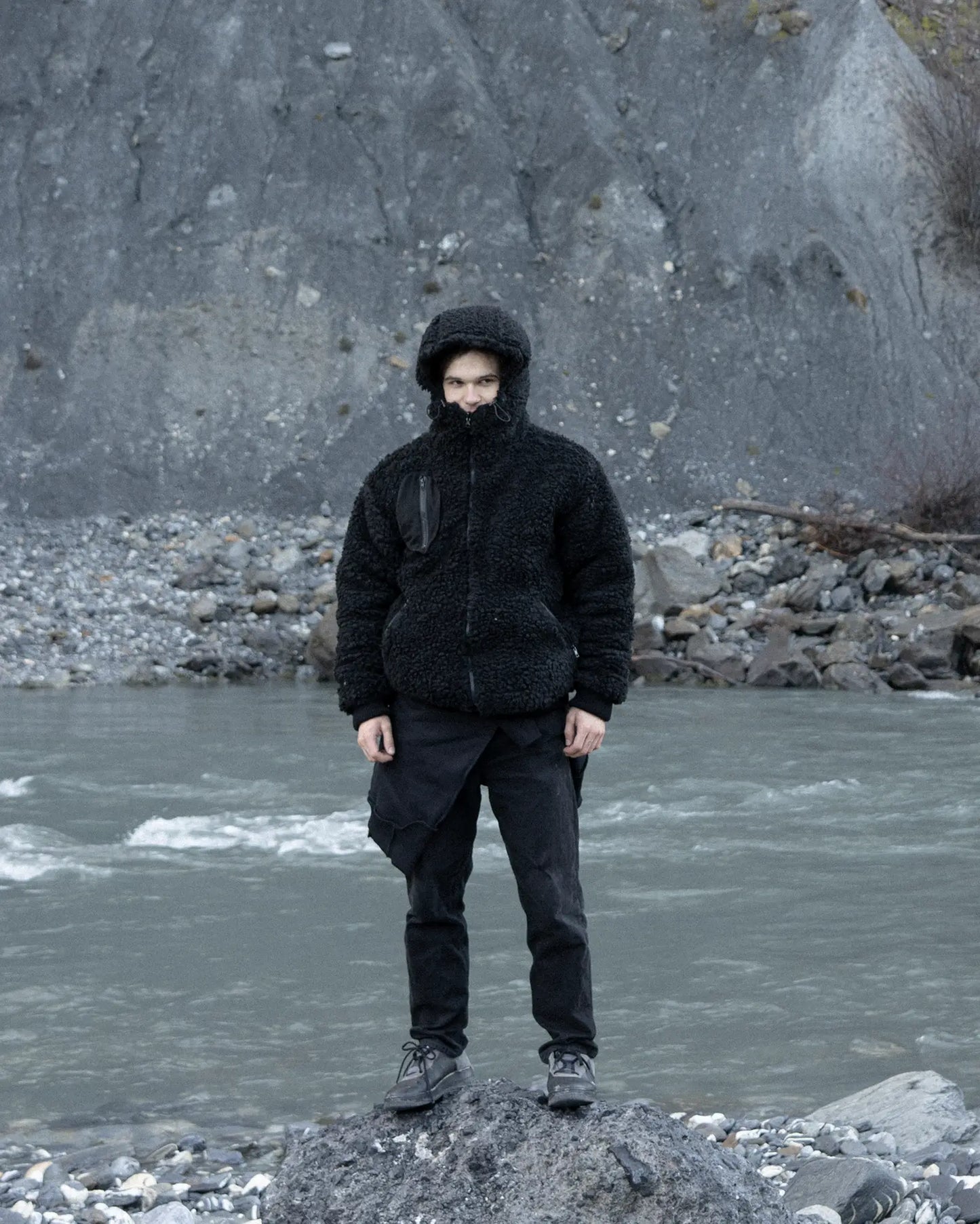 Reversible Sherpa Bomber Black