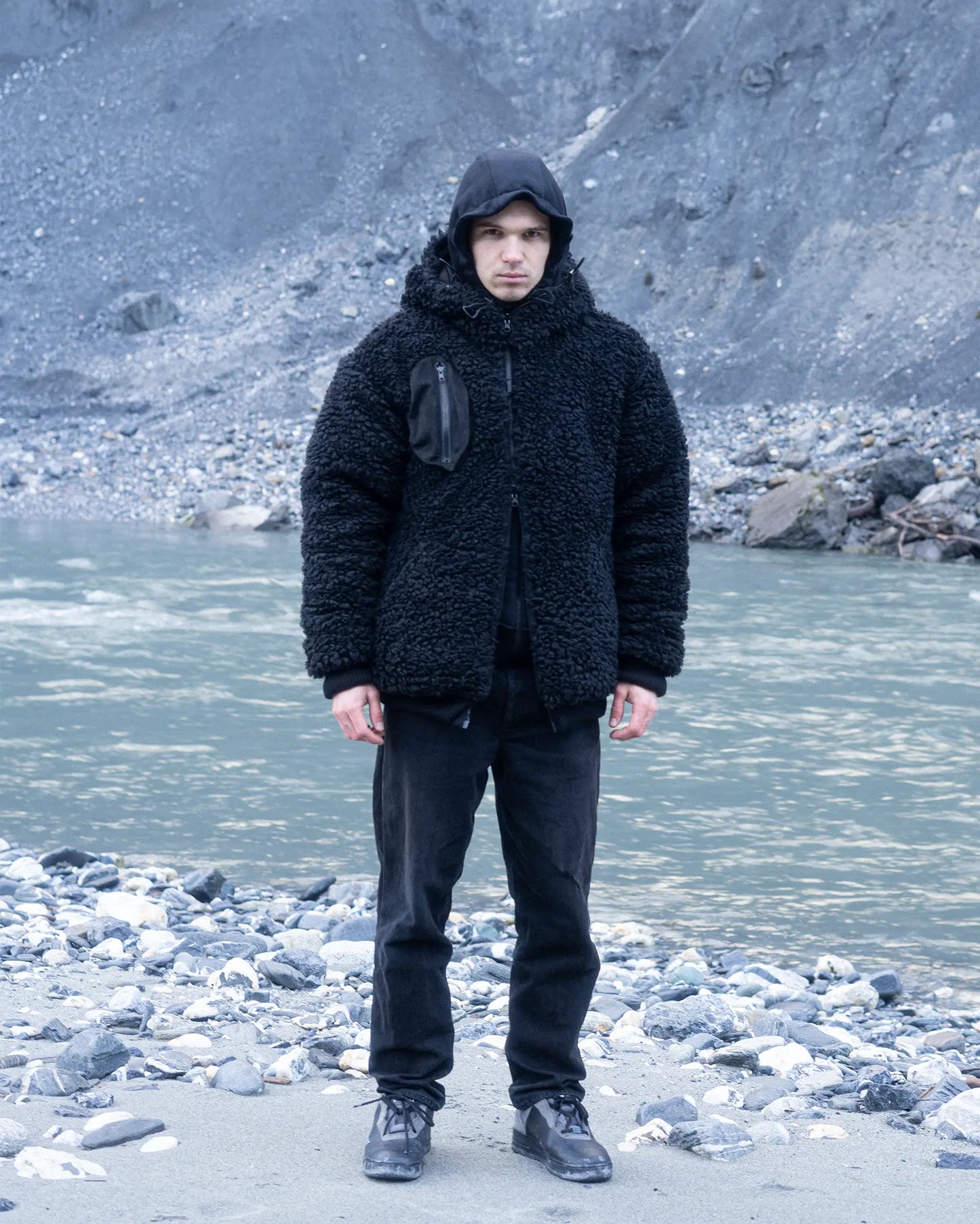 Reversible Sherpa Bomber Black