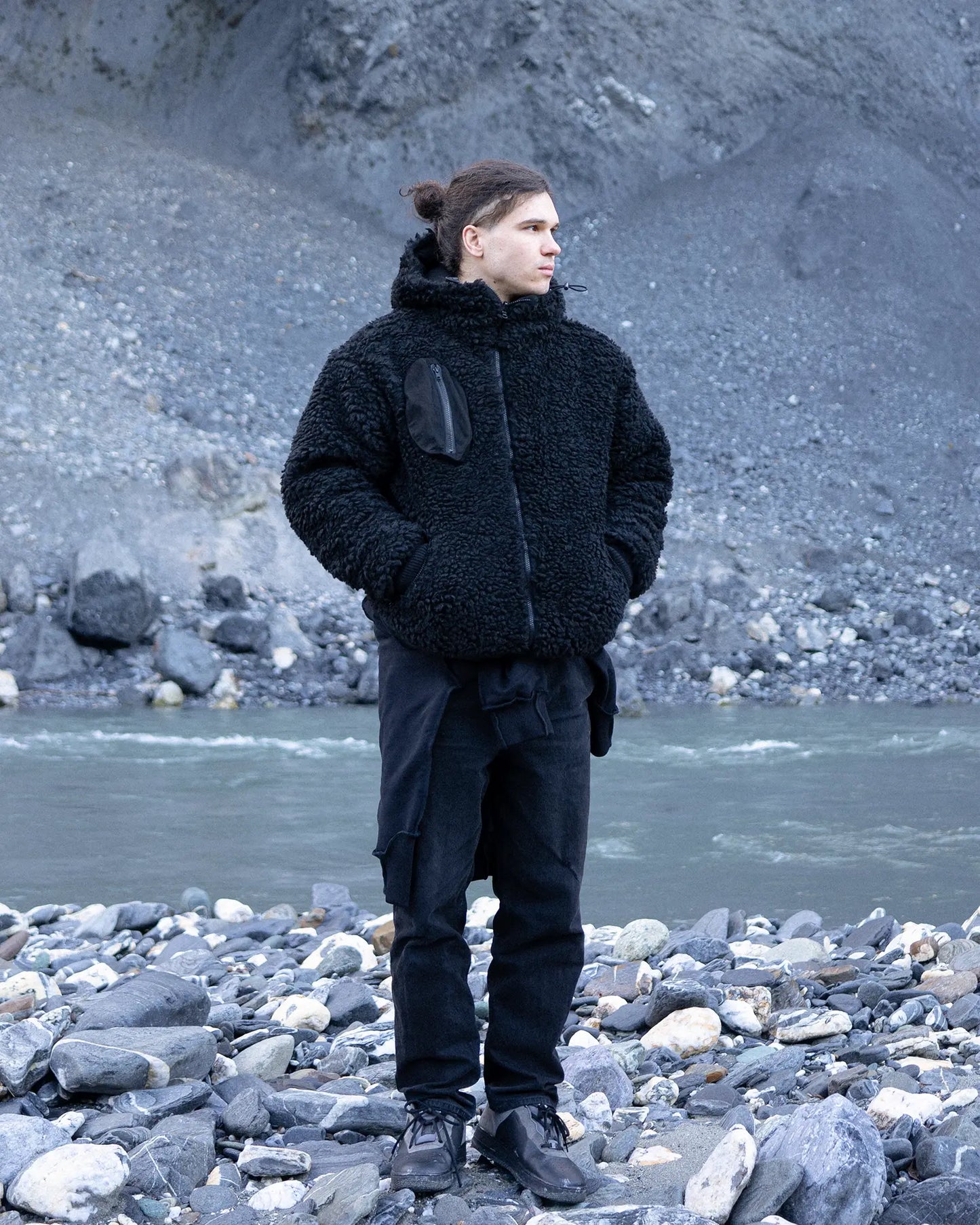 Reversible Sherpa Bomber Black