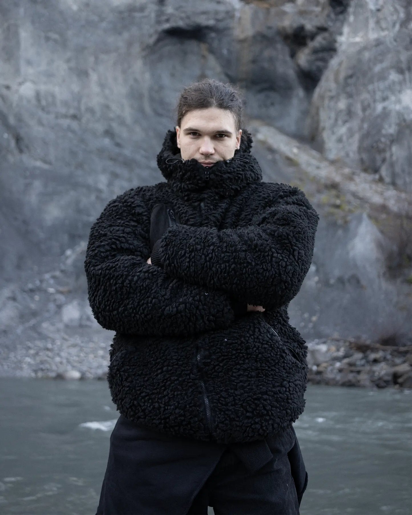 Reversible Sherpa Bomber Black