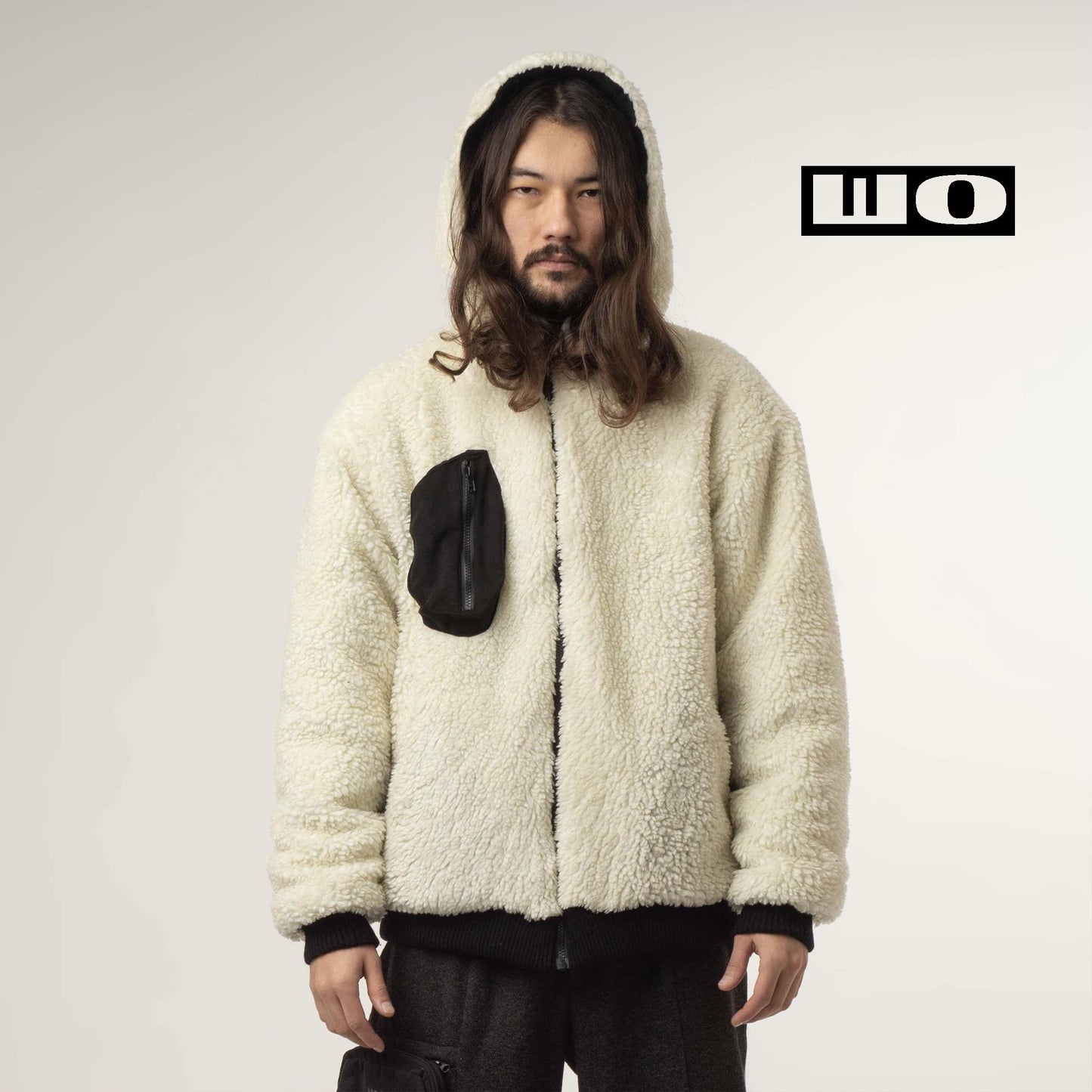 Reversible Sherpa Bomber White