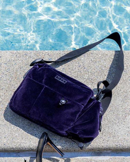 Aubergine Velour Bag