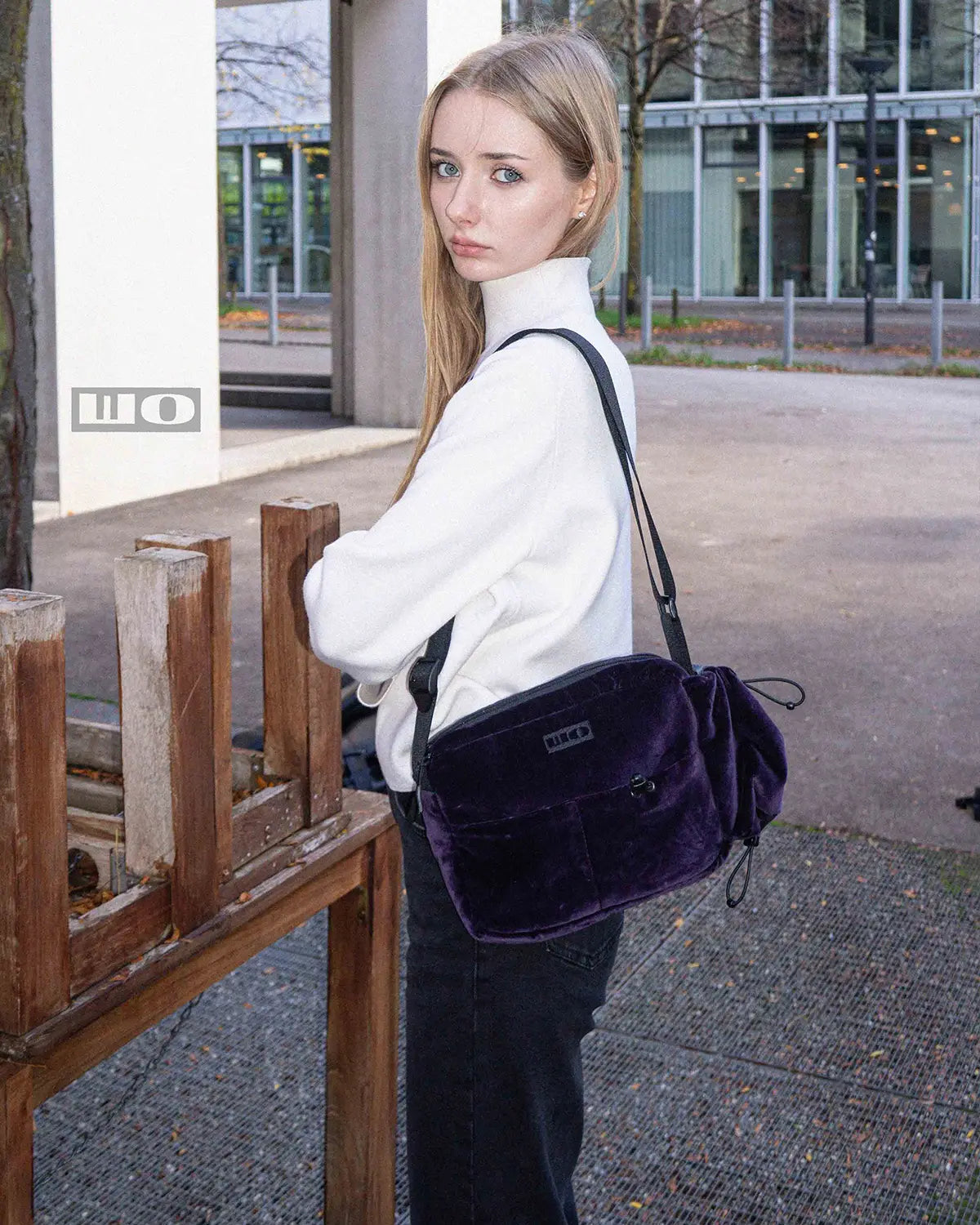 Aubergine Velvet Bag