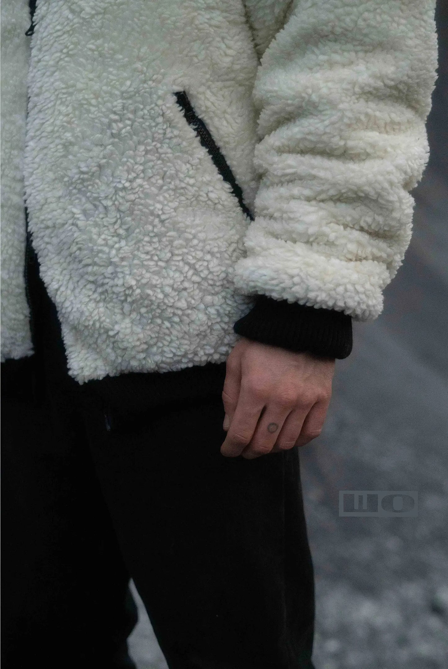 Reversible Sherpa Bomber White