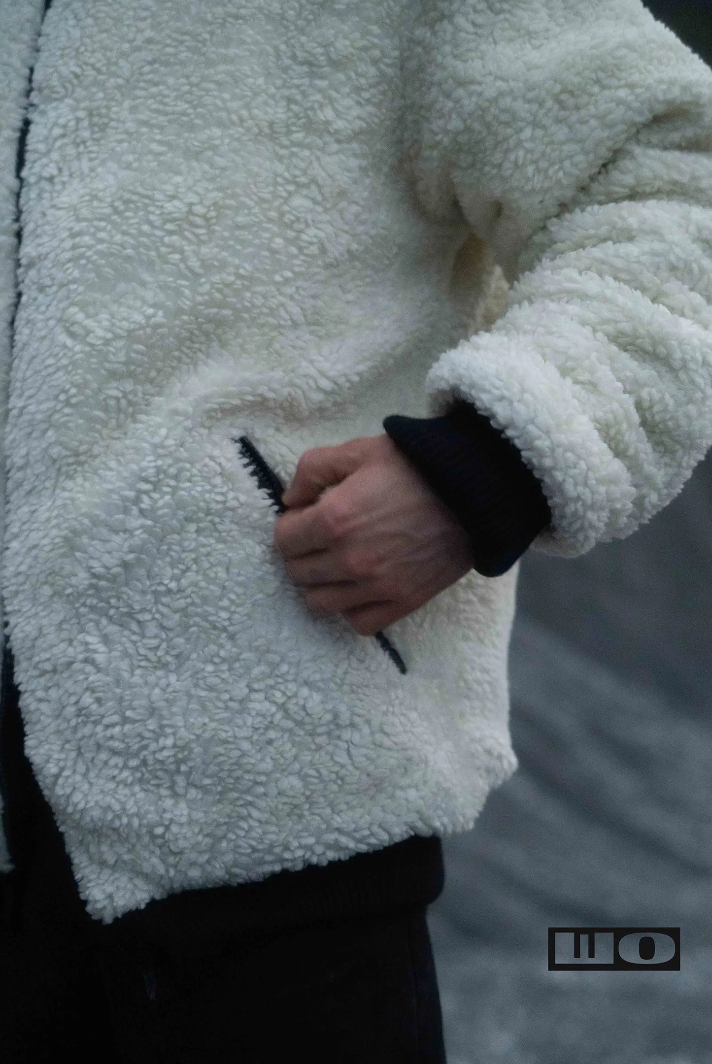 Reversible Sherpa Bomber White