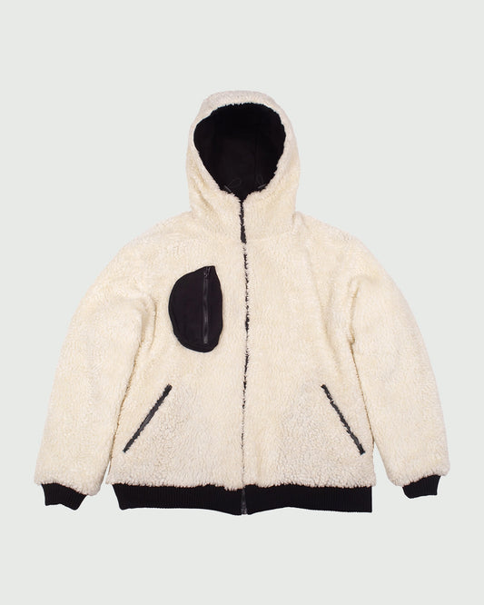 Reversible Sherpa Bomber White